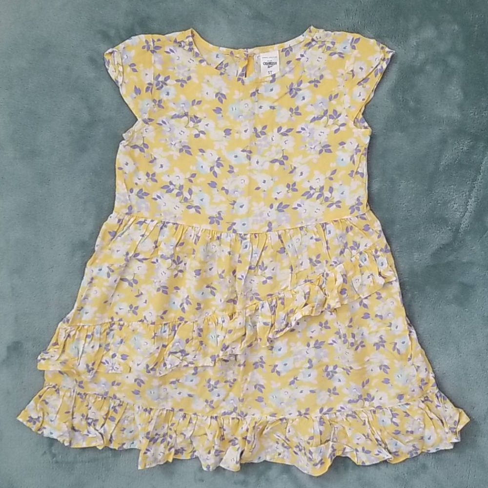Carter's yellow ruffle dress 5t